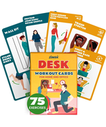 75 Desk Workout Cards – Move More at Work with 50 Easy Bodyweight Exerci... - $507.41 MXN