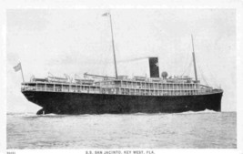 SS Jacinto Steamer Key West Florida 1930s postcard - £5.42 GBP