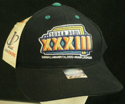 Super Bowl Xxxiii 33 (Miami) Vtg 1999 Logo Athletic Snapback Hat Cap Broncos Nwt - £16.77 GBP