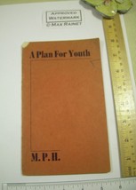 Manly P Hall 1939 A Plan for Youth * PRS * Issues young people faced self rescue - £51.98 GBP