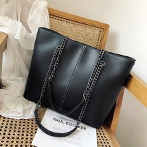 Big Bags for Women 2022 Designer Large Capacity Chain Tote Shopping Bag Black Le - £41.45 GBP
