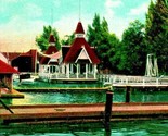 Dock Scene Lake Washington Madison Park Seattle WA UNP 1900s Postcard - $3.33