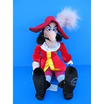 Disney Store Captain Hook 20&quot; Plush Doll Genuine Original Stamped - $23.38