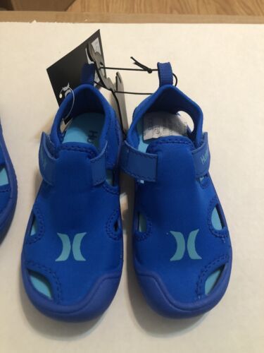 NWT Hurley Kona Waterproof Shoes hook and loop kids size 8 Blue New - $16.83