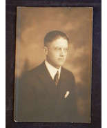 ANTIQUE PHOTO 4”x6” Well-Groomed Young Man in Suit and Tie Wearing Glasses - £5.15 GBP