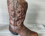 Justin L7303 Stampede Square Toe Leather Western Cowboy Brown Boots  Wom... - $67.21