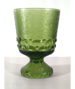 MONTEREY GREEN GLASS WINE WATER GOBLET 5 1/2&quot; Brockway Glass Co - $159.32 MXN