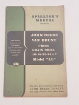 John Deere Van Brunt LL Press Grain Drill Owner&#39;s Operator&#39;s Manual OM-M18-955 - £13.21 GBP