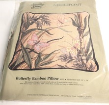 Something Special Butterfly Bamboo Pillow Needlepoint 30575 Candamar 198... - $40.37