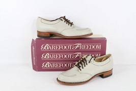 NOS Vtg 90s Streetwear Womens 7.5 A Leather Chunky Heel Shoes Winter Whi... - $2,374.41 MXN