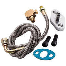 41&quot; 90 Degree Oil Feed Line Kit -4AN  T3 T4 T3/T4 T04E T70 T66 T67 GT35 Model - $28.98