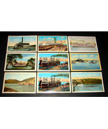 9 Vintage POSTCARDs River Boat Steamer Steam Ferry Louis Joliet Robert E... - $207.56 MXN