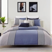 Lacoste Meribel Cotton Bedding Set, Twin/TwinXL Comforter, Blue/White - $271.99