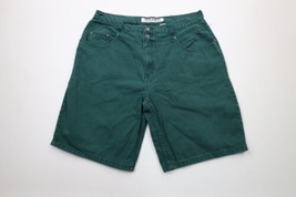 Vintage 90s Streetwear Mens 38 Faded Baggy Loose Fit Denim Jean Shorts Green - £48.19 GBP