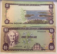 1985 Bank of Jamaica Caribbean Sea One Dollar Bank Note Sir Alexander Bustamante - £11.99 GBP