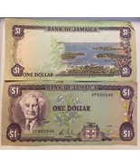 1985 Bank of Jamaica Caribbean Sea One Dollar Bank Note Sir Alexander Bu... - £11.71 GBP
