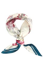 Multiple Ways Festival Floral Garden Print Square Bandana Scarf Hair Accessory - £8.37 GBP