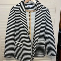 DR2 By Daniel Rainn Open Front Striped Jacket Size Medium - £15.66 GBP