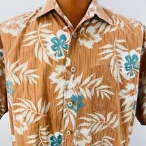 Paradise Blue Hawaiian Aloha XL Shirt Hibiscus Flowers Coconut Buttons Tropical - £29.97 GBP