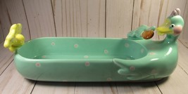 Fitz and Floyd &quot;Fantasy Fair&quot; Whimsy Duck Turquoise Cracker Server VINTAGE 1985. - £19.80 GBP