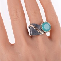 Sz7 Barbaros Yasar Bora Sterling and Chalcedony freeform ring - £189.53 GBP