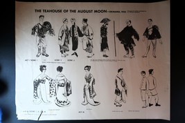 Vtg Eaves NYC Costume Plot Teahouse of Autumn Moon Art by Arthur Doucett... - $49.99
