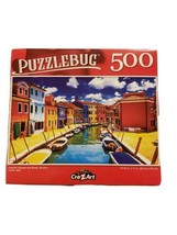 Puzzlebug 500 Piece Puzzle Colorful Houses and Boats 18.25&quot;  X 11&quot; New COLORFUL - £5.51 GBP