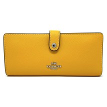 Coach Slim Wallet in Canary Yellow Leather CH410 New With Tags - £175.28 GBP
