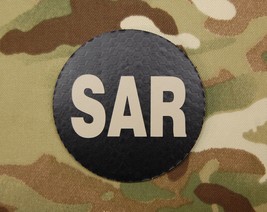 Infrared SAR Black &amp; Tan Search &amp; Rescue US Navy Swimmer Uniform IR Patch - £9.72 GBP