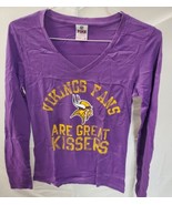 New Victoria&#39;s Secret Pink Vikings Fans Are Great Kissers Long Sleeve Sh... - £21.96 GBP