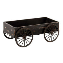 Woodland Import Wood Decor Cart in Light Grey Background with Royalty Look - $100.90