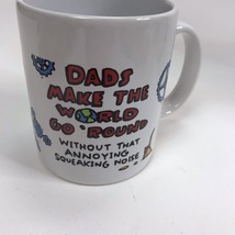 Vtg Mug Dads Make The World Go Round Fathers Day Coffee Cup Shoebox Greetings - £13.42 GBP