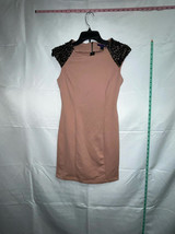 Forever 21 Nude And Black Sequin Shoulder Mini Dress Size Small NWOT - £5.15 GBP