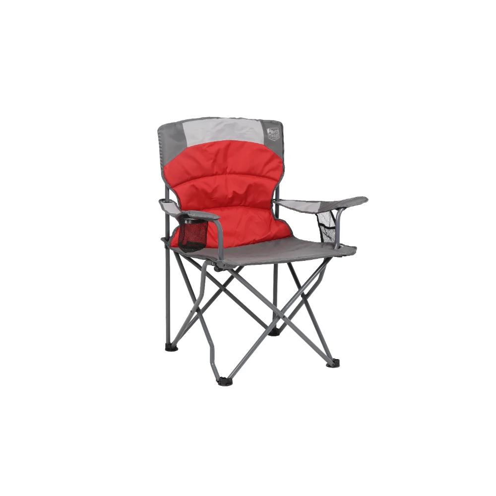Camping Chair Adult Portable Folding Chairs Red and Gray Freight Free Nature - £59.63 GBP+