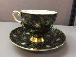 Footed Cup &amp; Saucer in Du Barry Rose (Scalloped) by Tuscan - Royal Tuscan - $69.29