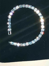 5Ct Round Cut D/VVS1 Diamond Tennis Bracelet 7&quot; 14K White Gold Over Finish Gift - £219.73 GBP