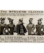 The Stevens Cloaks Jackets 1897 Advertisement Victorian Retail Chicago D... - €17,34 EUR