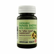 American Health Enzymes Chewable Papaya Enzyme with Chlorophyll 100 tablets - £8.93 GBP