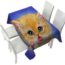 Cats for Kids Hi There Sweet Greeting Kitten Tablecloth - $51.95 CAD+