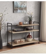Brantley Oak &amp; Sandy Black Finish Bookshelf - $6,671.04 MXN