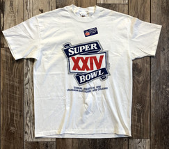 Super Bowl XXIV (24) Vintage T-Shirt Trench Mfg. White - Size XL - £19.66 GBP