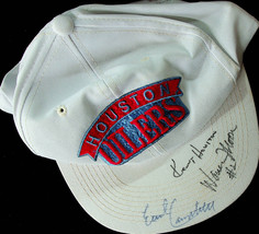 NFL Houston Oilers Snapback Cap with Signatures - Vintage - No COA - £65.76 GBP