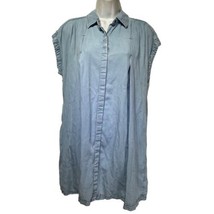 cooperative urban outfitters Women’s Size S Blue Short Sleeve chambray dress - £16.07 GBP