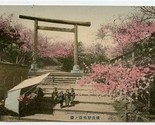Cherry Blossom of Nogeyama Hand Colored Undivided Back Postcard Japan 19... - £14.21 GBP