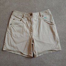 Talbots Stretch Chino Shorts Womens Size 2 Petite Khaki Beige Cotton Str... - £15.50 GBP