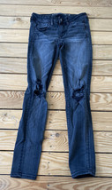 American Eagle women’s distressed jegging jeans size 2 black E3 - $13.55