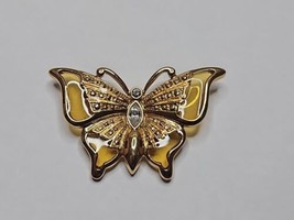 Vintage Butterfly Pin/Brooch Jewelry, Gold Tone, 1.5&#39;&#39; x 1&#39;&#39; - £7.58 GBP