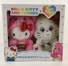 Hello Kitty and Friends x Care Bears Cheer Bear Sealed Box 10&quot; Plush Set... - $98.95