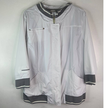 Zenergy by Chicos Hooded Windbreaker Zip Jacket Knit Lined Pockets Women Size XL - £19.08 GBP