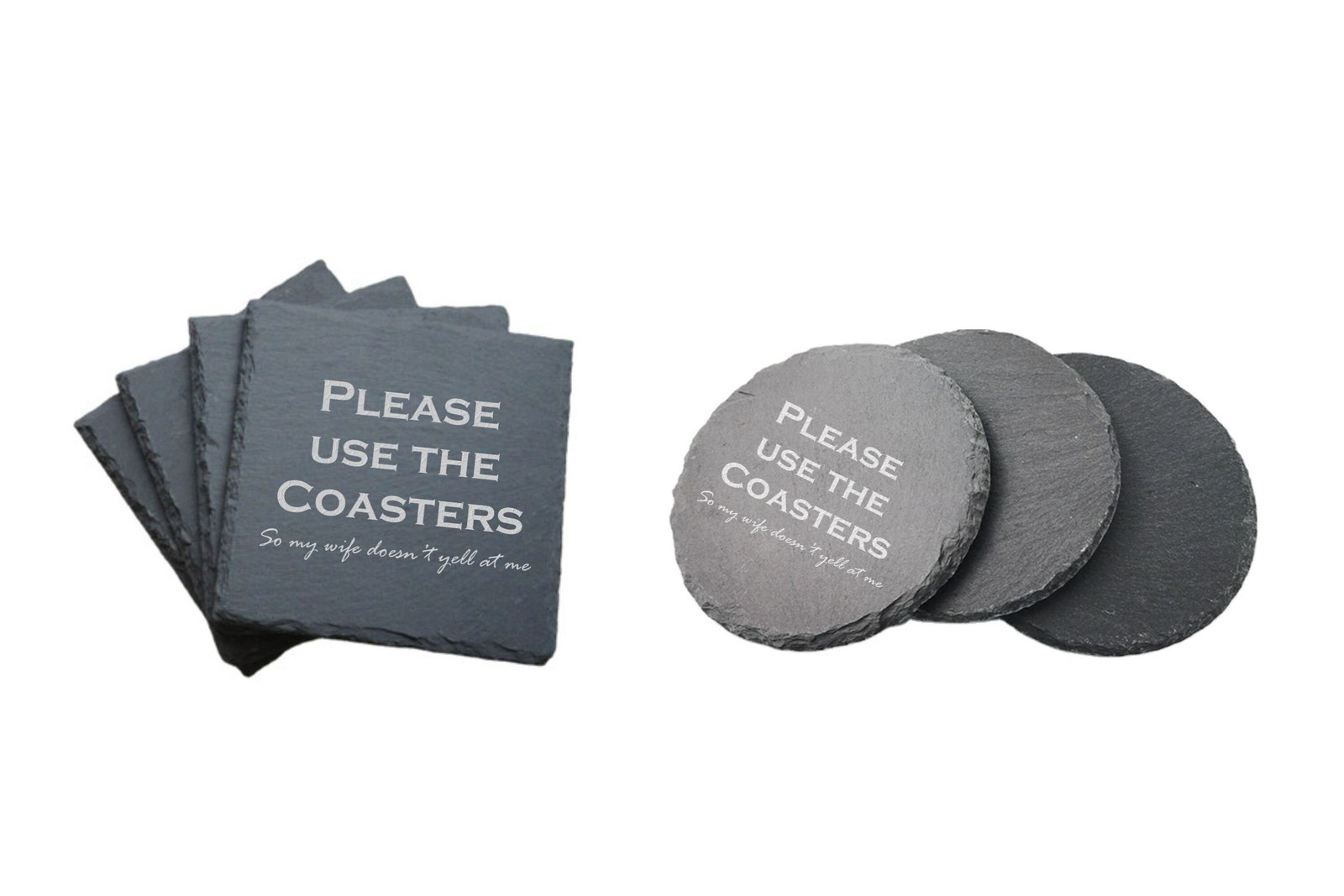 Primary image for Funny Gifts Please Use Coasters Engraved Slate Coasters Set of 4